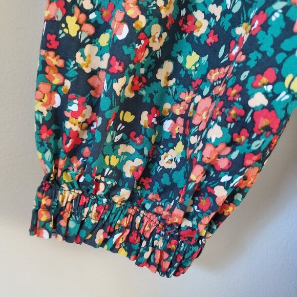 Crewcuts Girls Floral Smocked Long Sleeve Dress - Size 10 | Boho Fit & Flare Sty - Picture 6 of 10